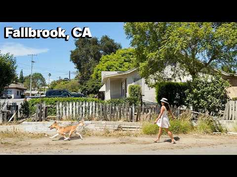 [4K] Fallbrook CA Walk | Rural California, Main Street & Quiet Neighborhoods by Funky Towns & Hoods